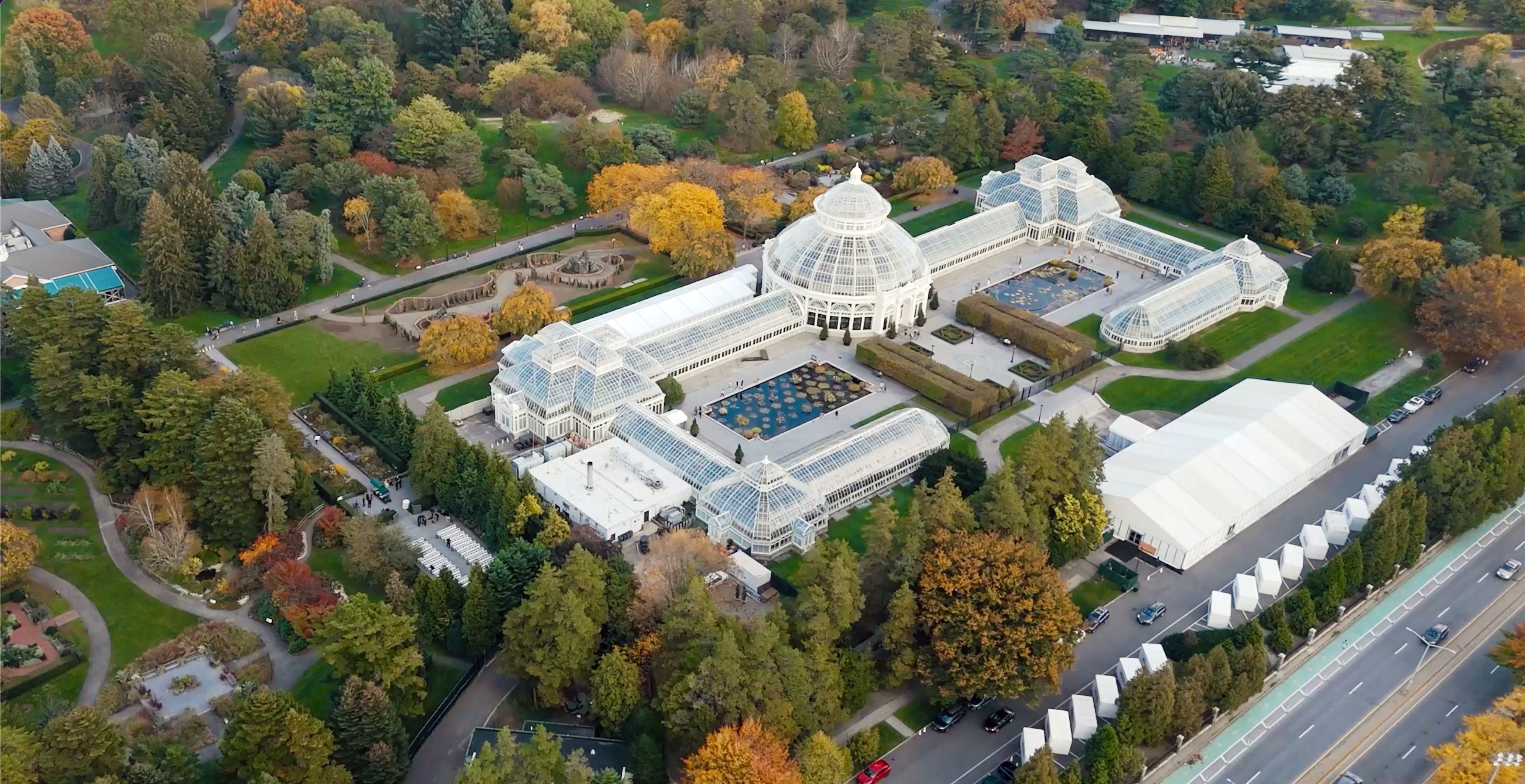 new york botanical gardens aerial view